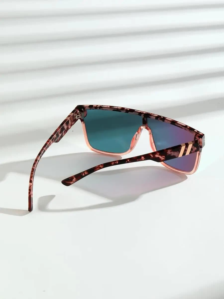 Fashion Square Sunglasses With Tie-Dye Frame Gradient Lens Polycarbonate Shatterproof For Women