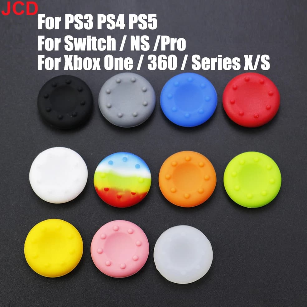 2pcs Silicone Thumb Stick Grip Joystick Cap Cover For PS5 PS4 Xbox One 360 Series X/S NS Switch PRO Controller Thumbstick Cap