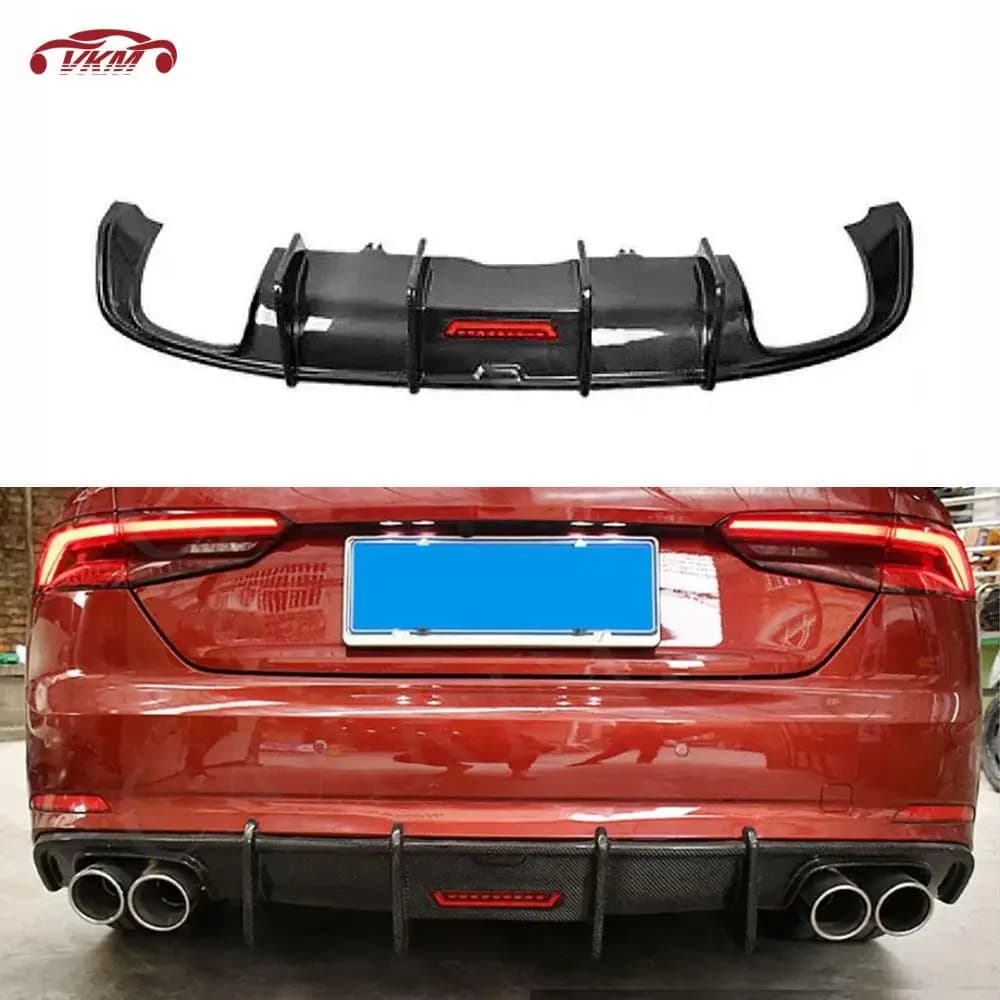 Carbon Fiber Rear Diffuser for Audi A5 Sline S5 Sport 2017-2020, Splitter Bumpers, Spoiler, Auto Accessories in FRP