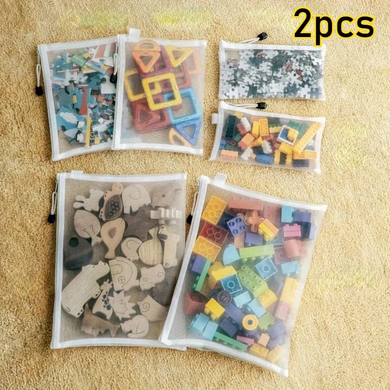 2pcs A4/A5/A6 Mesh Zipper Pouch Document Bag Waterproof Zip File Folders School Office Supplies Pencil