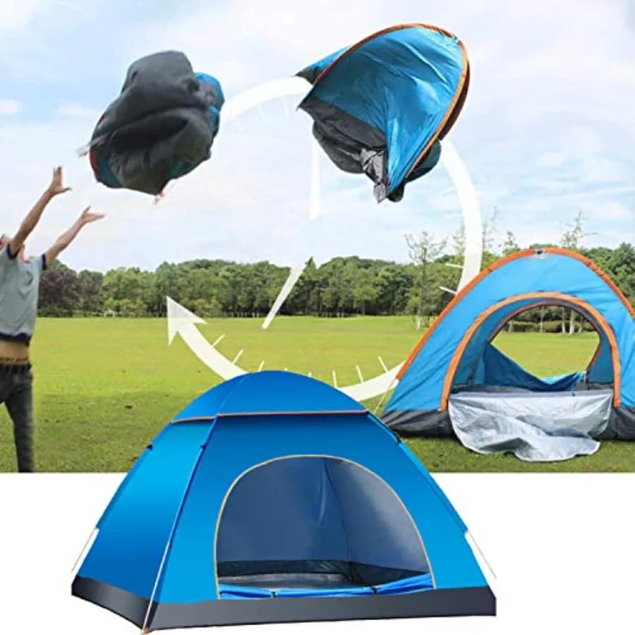Tenda da campeggio istantanea per 2 persone, leggera, facile da montare, automatica, per viaggi in famiglia, portatile, ultraleggera, per escursioni.