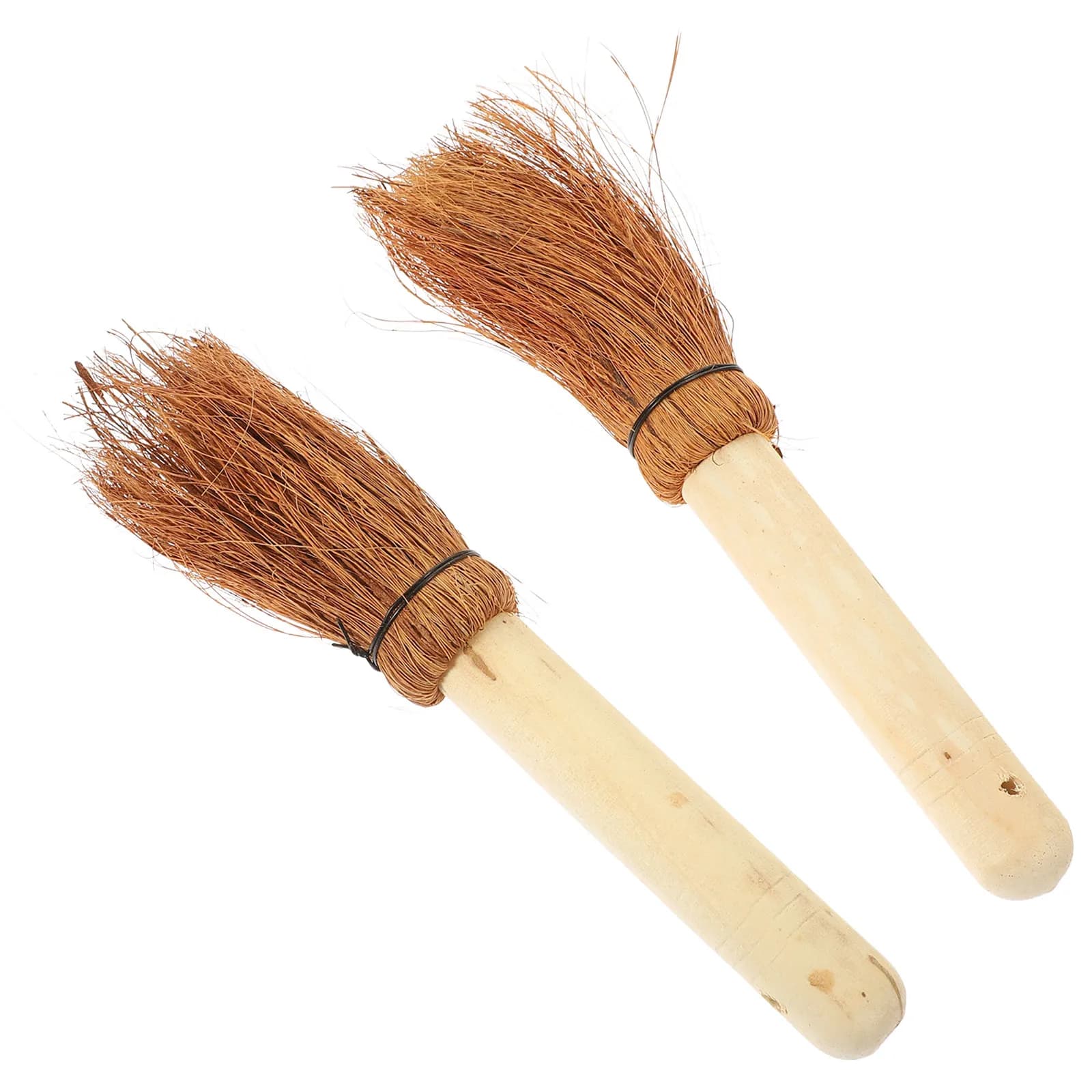 Set di 2 Spazzole Ecologiche in Legno per Lavaggio Piatti, Pulizia di Pentole, Padelle, Lavelli, Verdure, Piastrelle, Tappeti e Tappezzeria