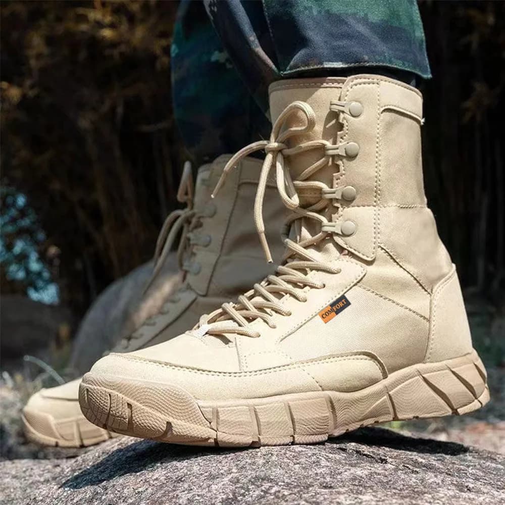 Scarpe tattiche da uomo leggere Stivali da combattimento Allenamento Stringate Botas impermeabili da esterno Scarpe da trekking traspiranti
