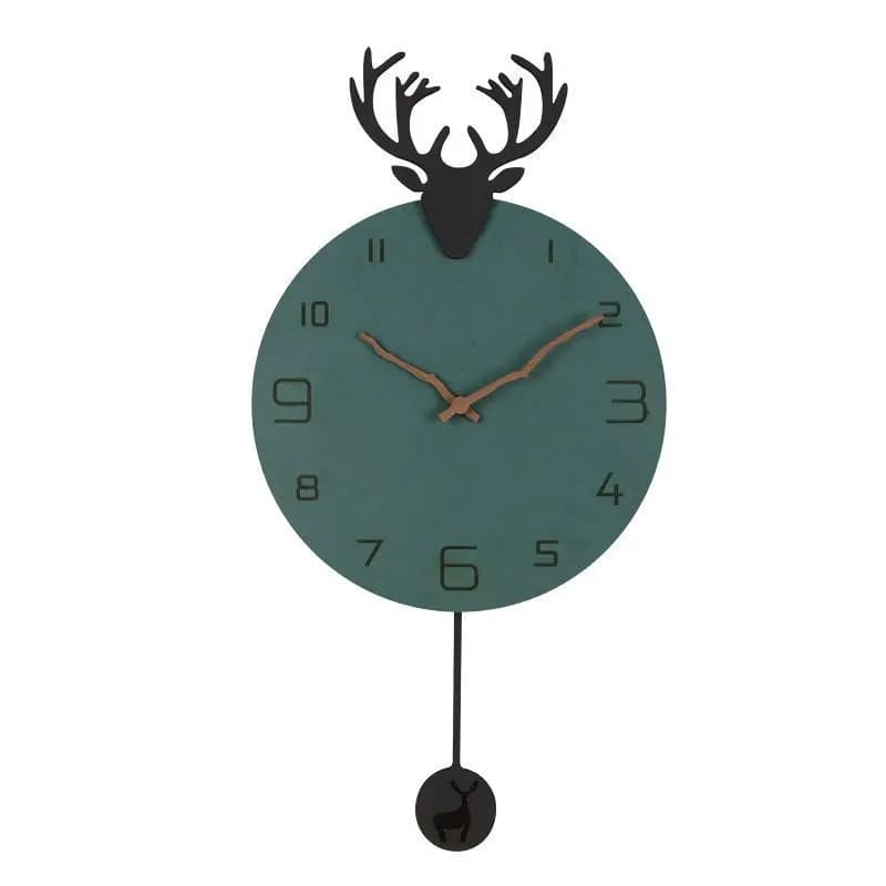 Simple Korean Simple Pastoral Creative Wall Clock Large Nordic Light in Silent Luxury Wood