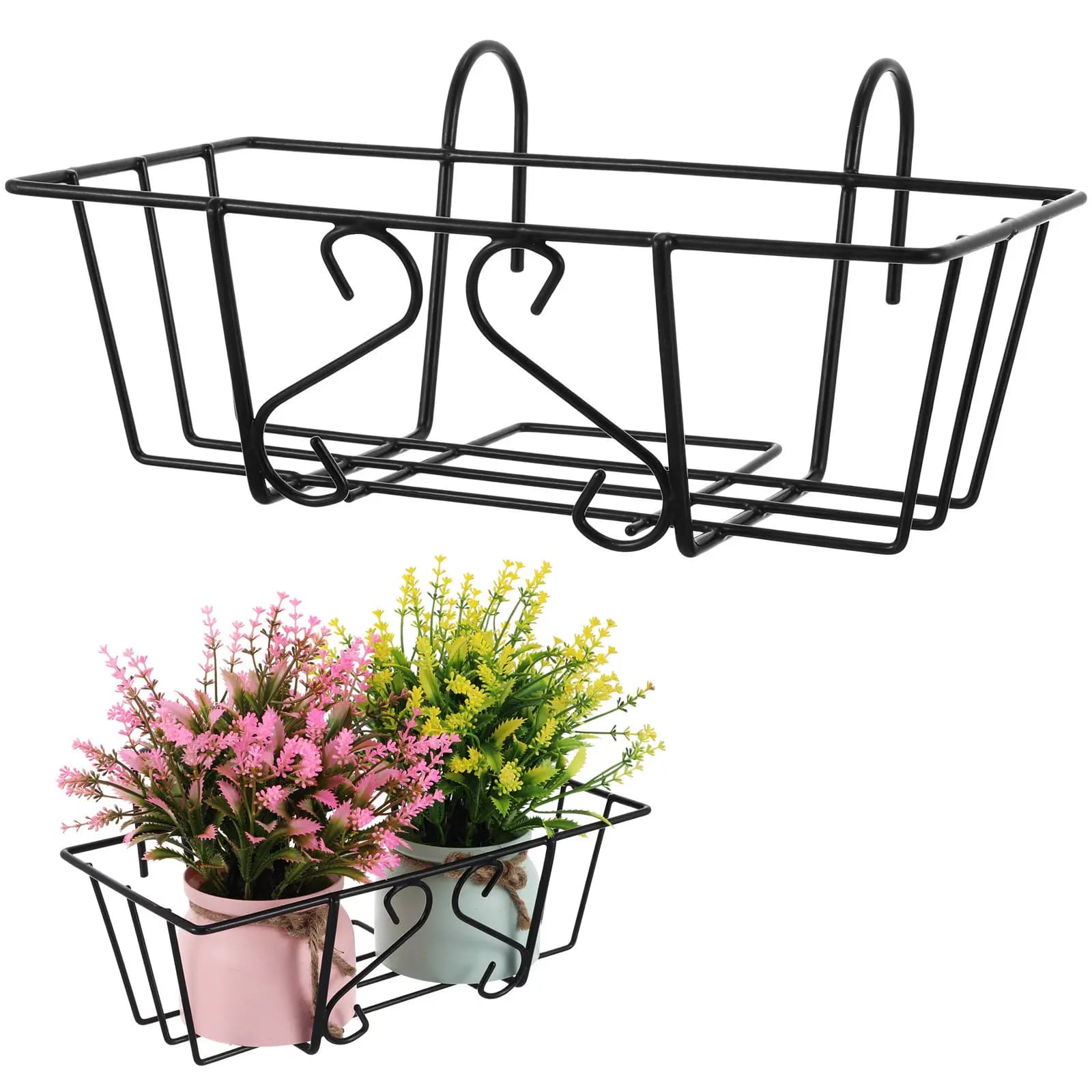 Iron hanging shelf for florists, balcony and garden plant holder, pot holder, vertical plant hang
