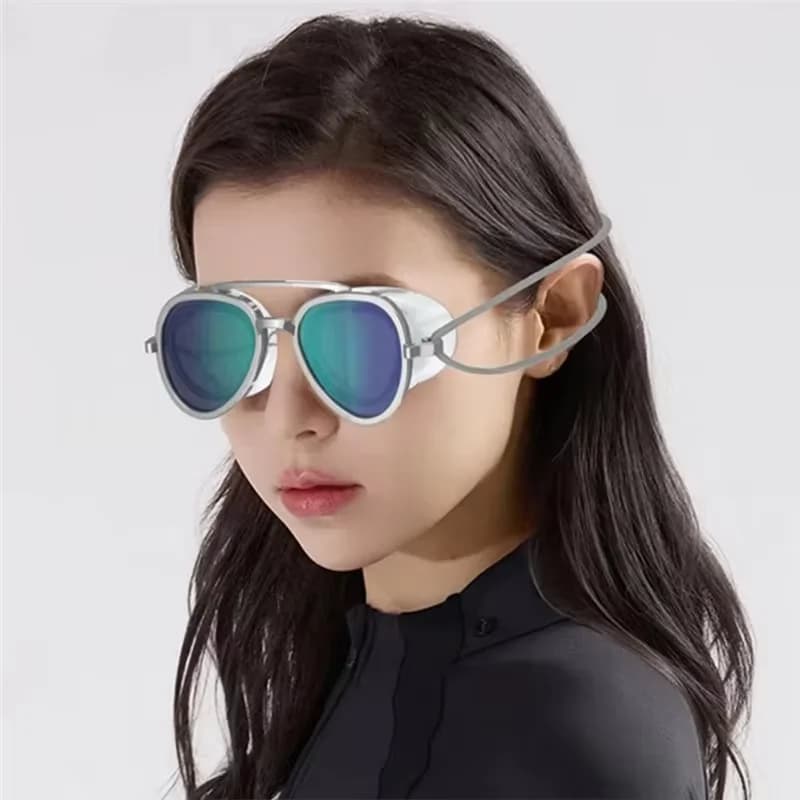 HOTB72A Full-View Anti-Fog Swim Goggles Professional Full Angle Anti-Fog Swimming Goggles For Men Women Retro Style