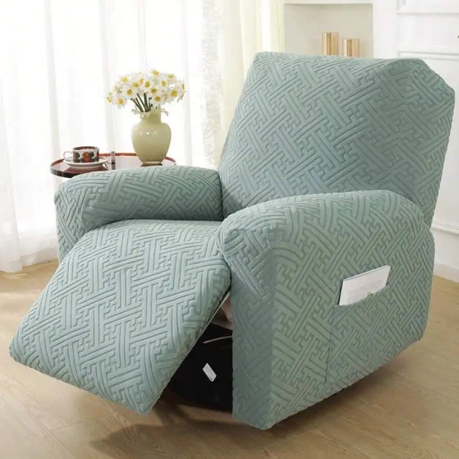 1PC Recliner Sofa Covers Recliner Chair Covers Recliner Covers For Reclining Chair With Pockets Washable Furniture Protector
