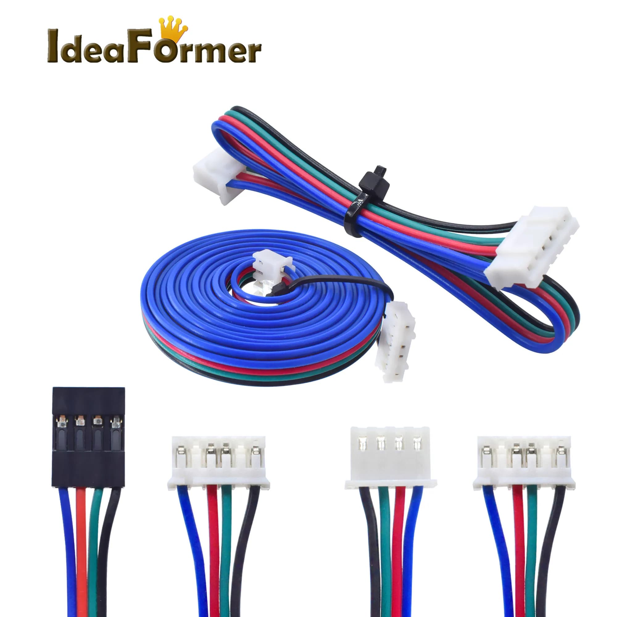 1 pz 10 cm/50 cm/100 cm/150mm cavi motore passo-passo 6pin PH2.0-4pin cavo di prolunga XH2.54 nero DuPont terminale per parti della stampante 3D