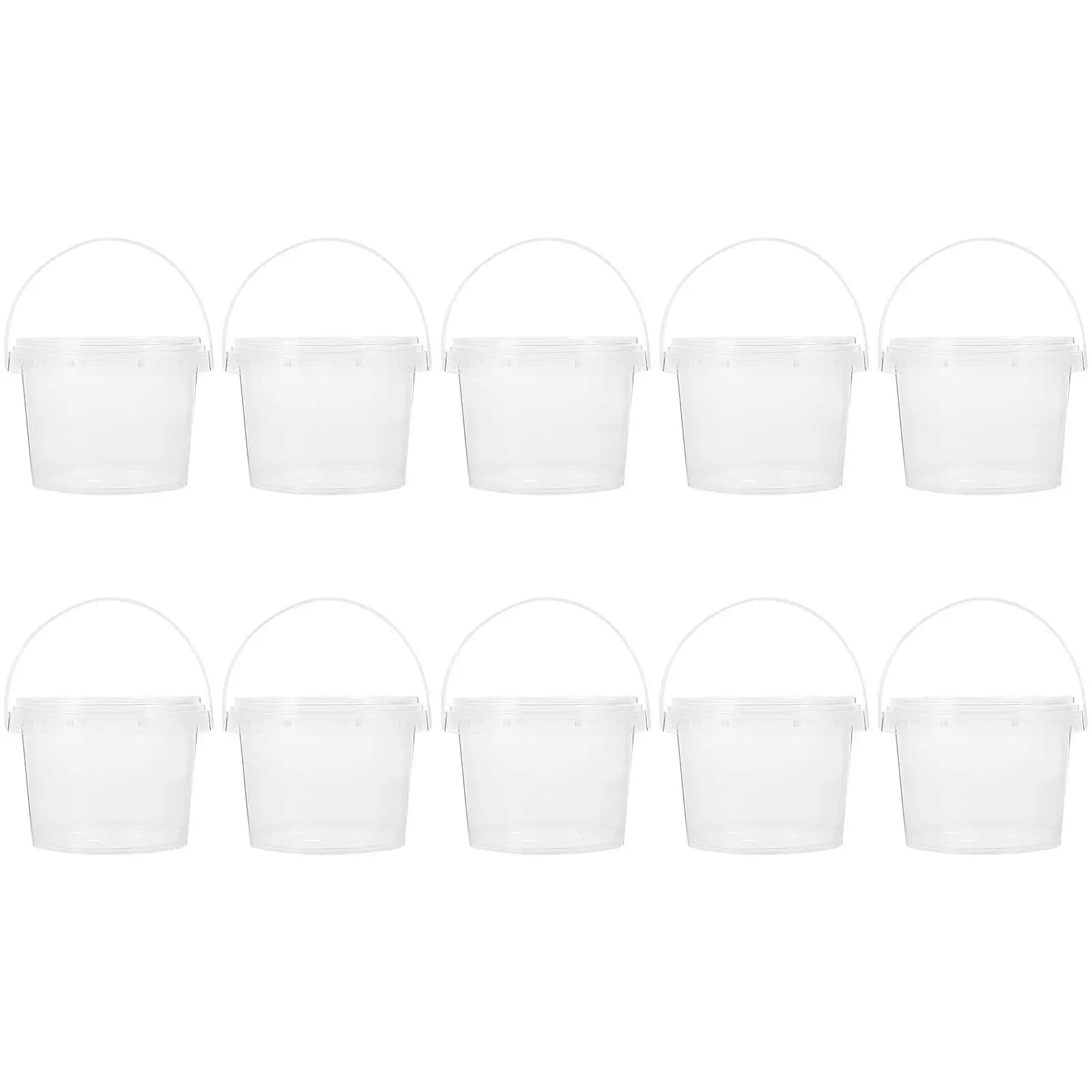 Set di 10 Contenitori Rotondi in PP Sigillati, Non Assorbenti, Alta Durezza, per Conservazione Alimenti in Cucina, Cereali, Riso, Fagioli, Noci, Frutta Secca