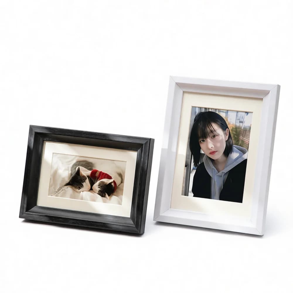 Nordic Minimalist Wooden Picture Frame Photo Holder Desktop Wall Hanging Decor For Home Office Gallery Art Collection