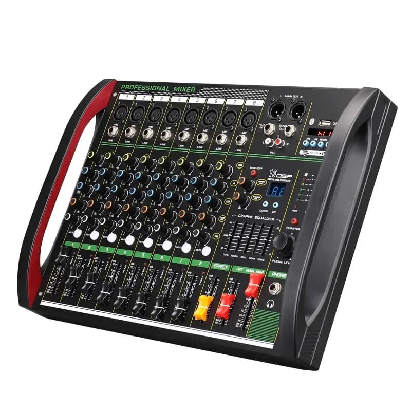 4 / 8 channels mixer DSP effect reverb professional Bluetooth USB mixer audio balance family karaoke performance stage KTV