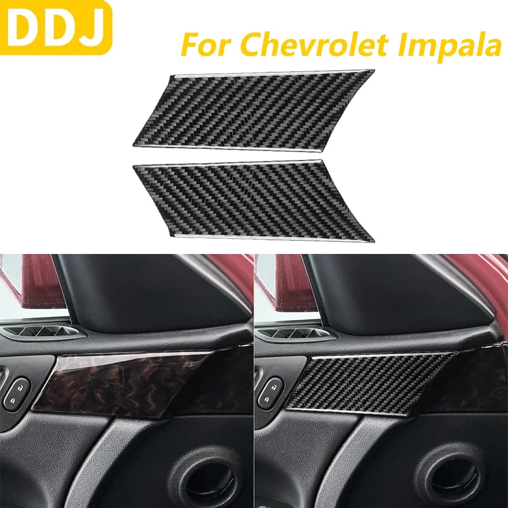 For Chevrolet Impala 2006-2013 Carbon Fiber Front inner door panel Decorative cover Car accessories Interior decoration Wall decal