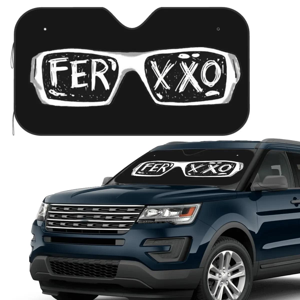 Ferxxo Occhiali - Feid Logo Adesivo classico Parasole Parabrezza Parabrezza anteriore per auto Finestra Visiera parasole Accessori Coperture