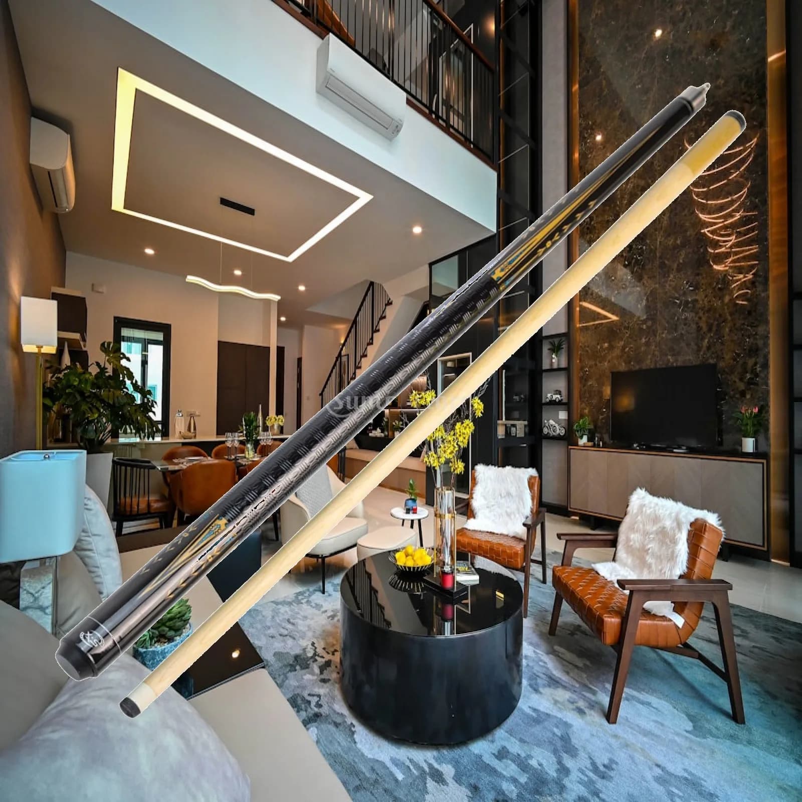 Professional Nine Ball Pool Cue 145cm Wooden Billiard Stick Versatile Table Billiards Cue for Beginner Starter