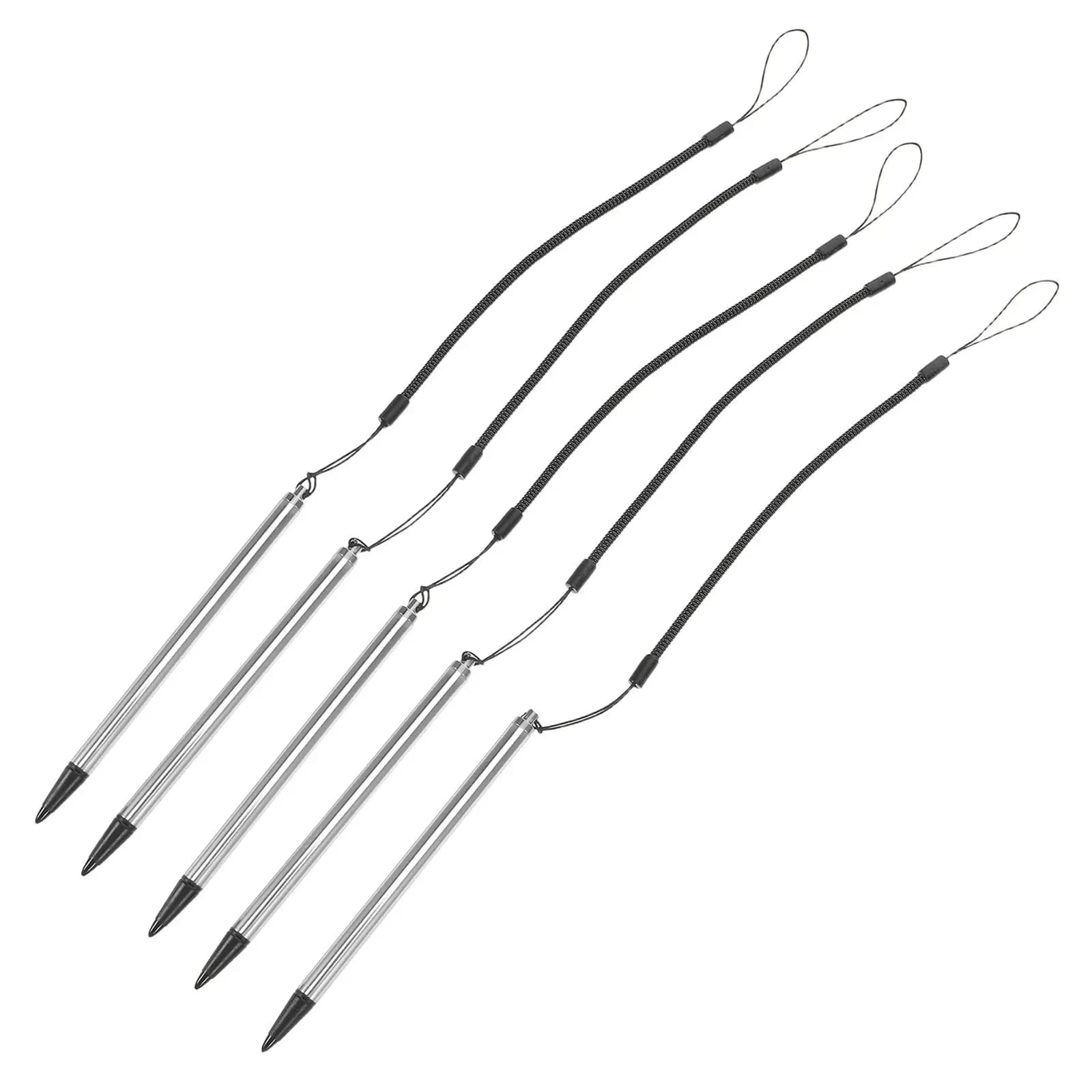 Set di 5 Penne Stilo Capacitive per Touch Screen, Punta Fine Universale ad Alta Precisione con Corda a Molla per Tablet e Telefoni