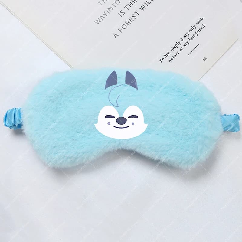 Maschera per gli occhi carina per cartoni animati per bambini SKZ ooed Anime Peluche Benda per gli occhi per bambini Accessori creativi per visiera Moda Benda per gli occhi Regalo di Natale