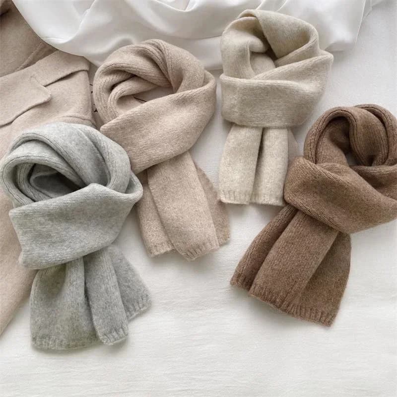 Sciarpa di cashmere da donna Sciarpa e involucri di colore solido di lusso caldo invernale da donna Coperta di fazzoletto da collo in lana spessa calda femminile Pashmina