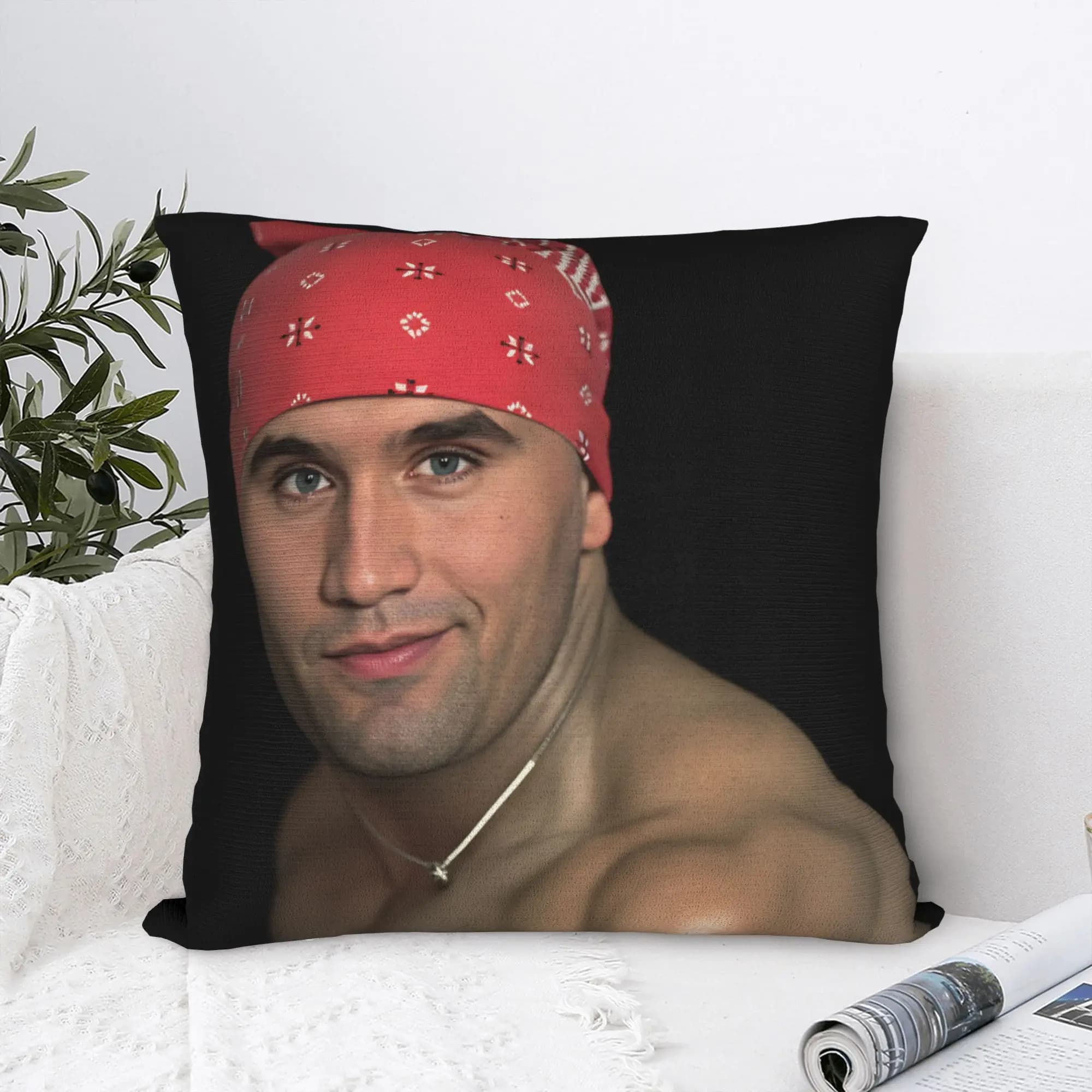 Pillow Cover Funy Charlie Kirkn With Red bandana Kawaii Pillow Case For Sofa Bedroom Home Decor Pillowcases