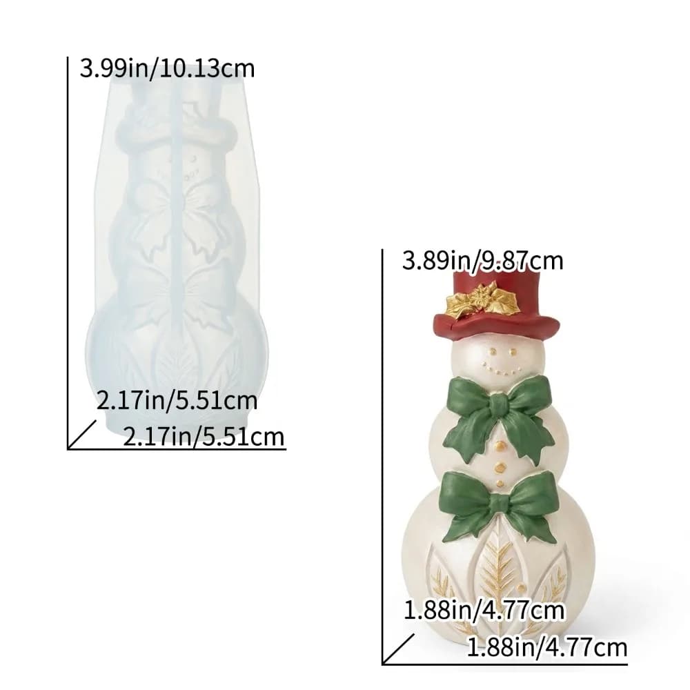 DIY Christmas Ornament Mold Multi-purpose Silicone Candle Wax Mold Easy Release Non-stick Epoxy Resin Plaster Mold