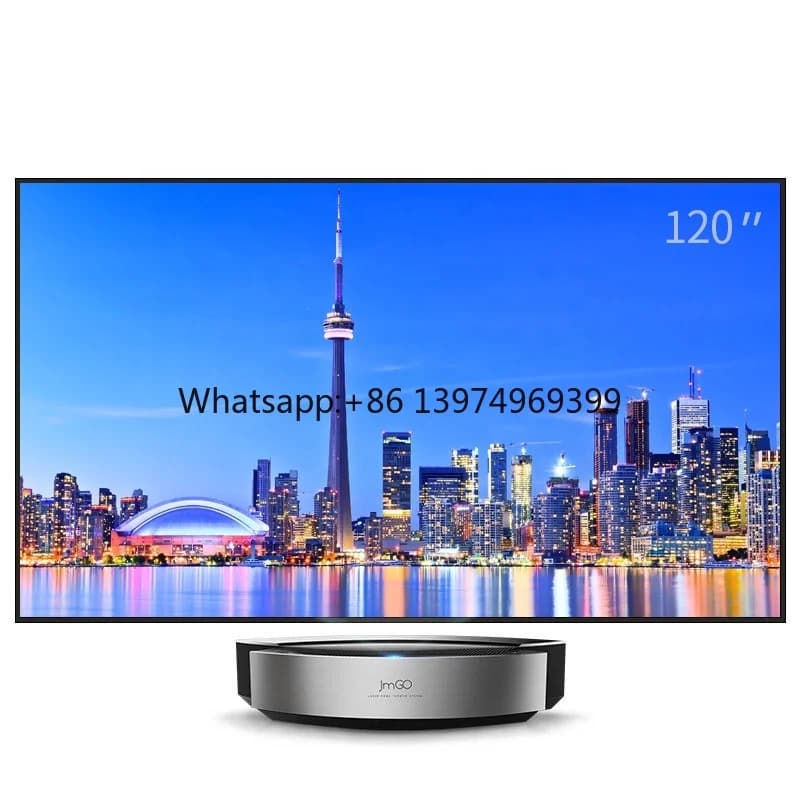PET Crystal CBSP 4K 100 Inch Fixed Frame Ultra Short Throw UST Screen Ambient Light Rejecting ALR Projector Screen