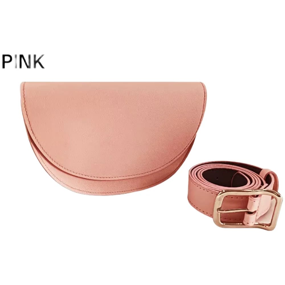 Golf Fanny Pack for Range Finder Balls Tees with Magnetic Closure Korean Style Half Moon PU Waist Bag On Course Ready