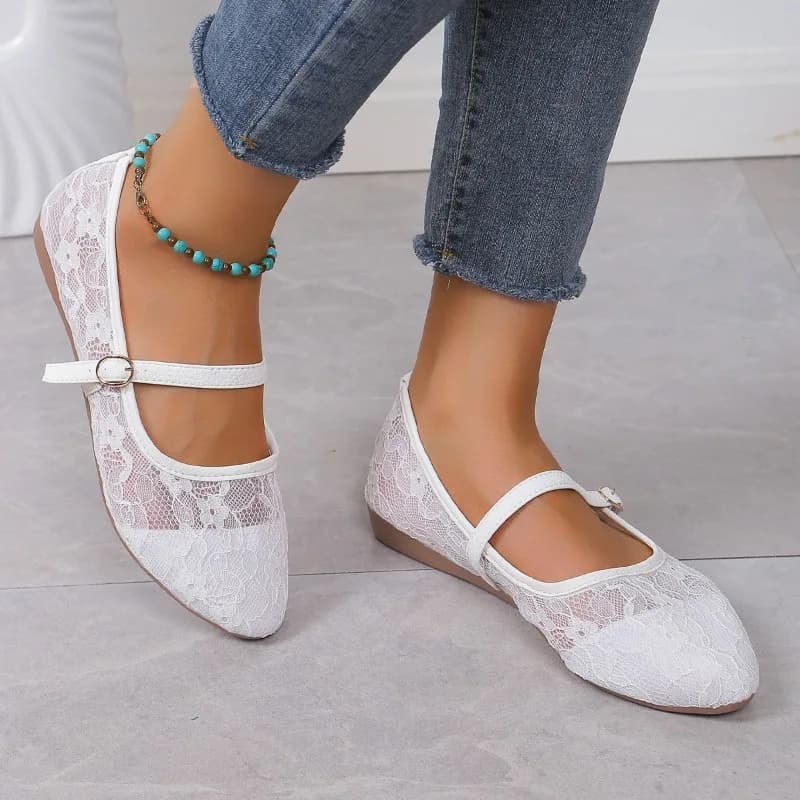 Nuove Scarpe Basse da Donna Primavera Autunno 2026, Mocassini a Punta Slip-on, Scarpe Comode con Suola Morbida, Sneakers Traspiranti in Mesh Stile Lolita