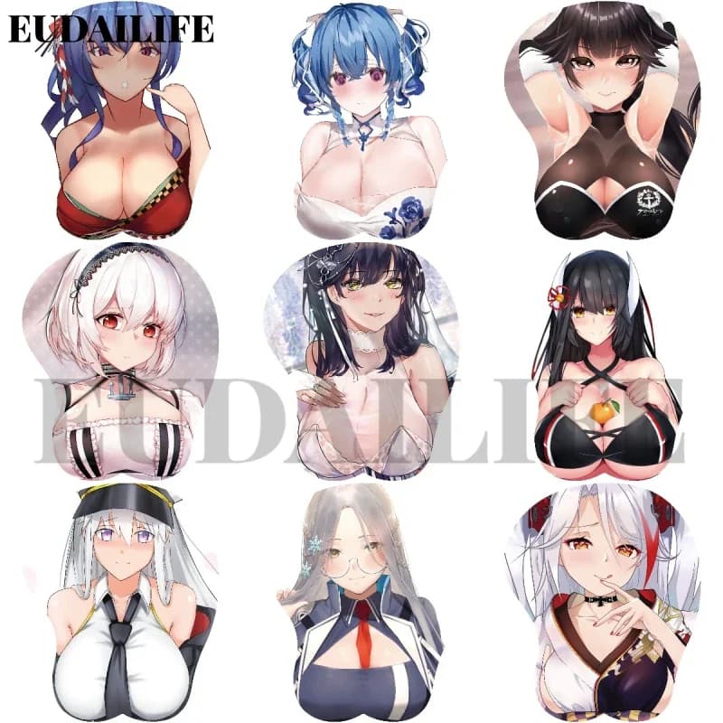 Azur Lane Enterprise Takao Louis 3D Mousepad Mano Poggiapolsi Mouse Pad Mousepad Silicone Oppai Morbido Mouse Zerbino Ufficio Lavoro Otaku