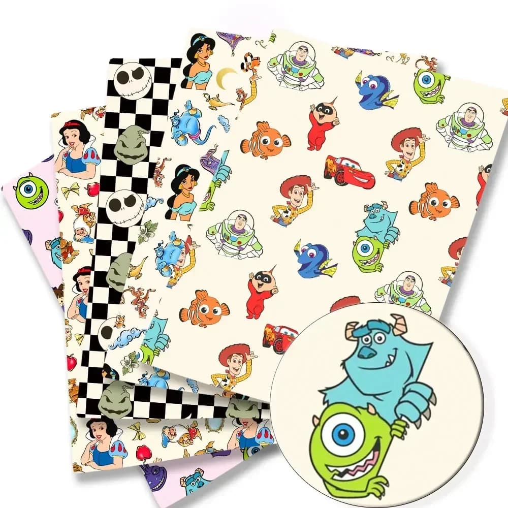 Disney 140x50 CM Tessuto stampato Cartoon FAI DA TE Del Fumetto Poliestere/100 Cotone/tessuto di raso Patchwork Tessuto Per Bambini Cucito Tenda bambola