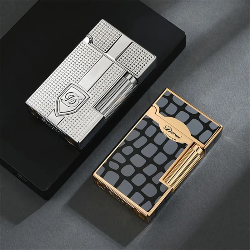 New Fashionable and Simple Kerosenes Lighter Exquisite Grinding Wheel Open Flame Lighter High-end Men's Gift Smoke Accesoires