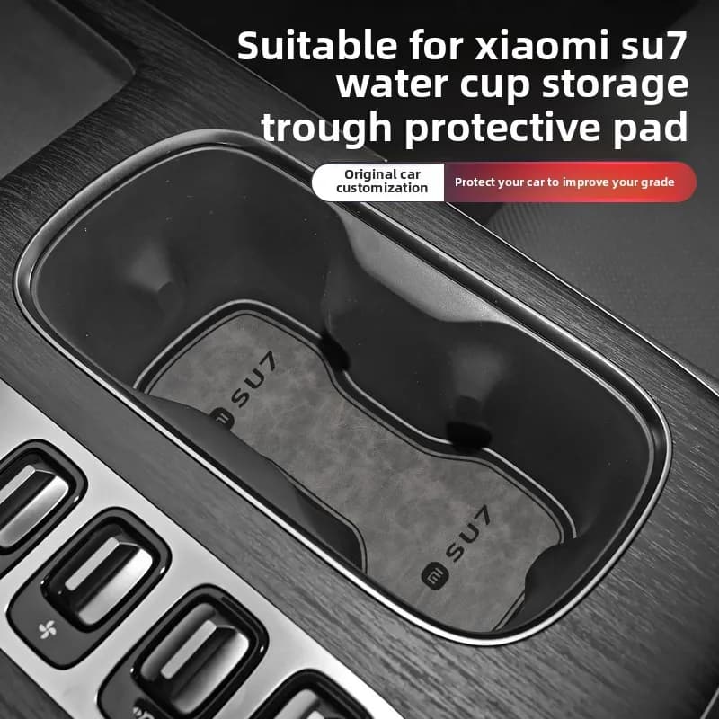 Per accessori Xiaomi Su7, tappetini portabicchieri per auto e rivestimenti per vassoi per porte, organizer interno antiscivolo 19 pezzi