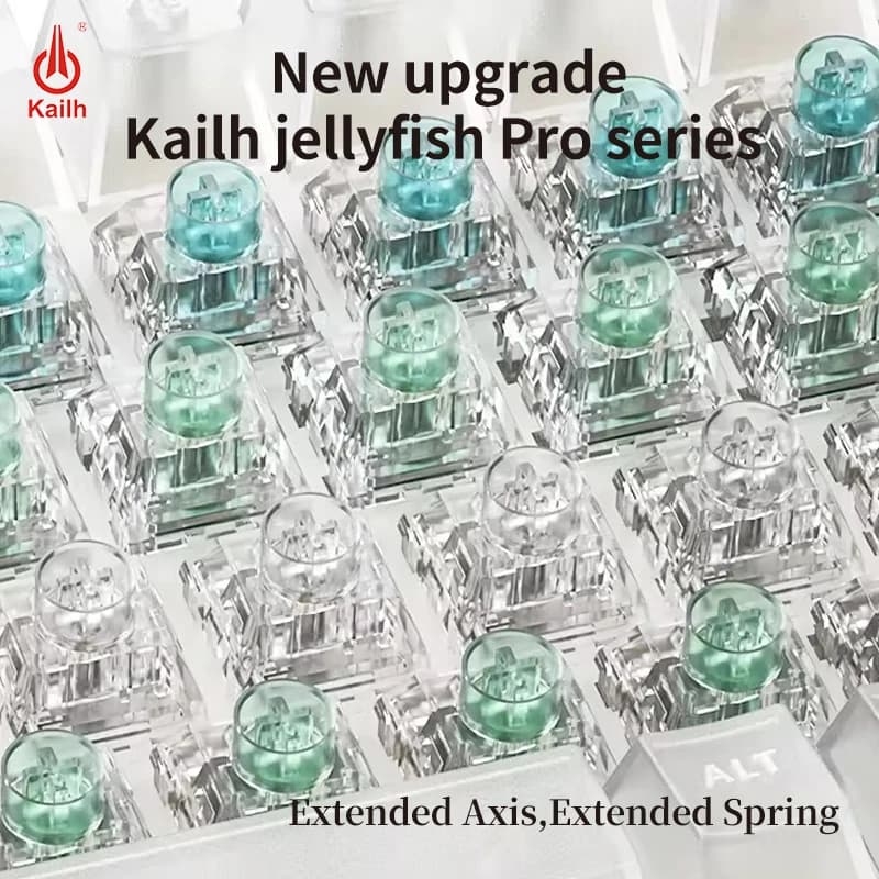 Kailh Box Jellyfish PRO Interruttore tastiera meccanica completamente trasparente RGB meccanico Bixia Glaze Mengling lineare tattile 5 pin