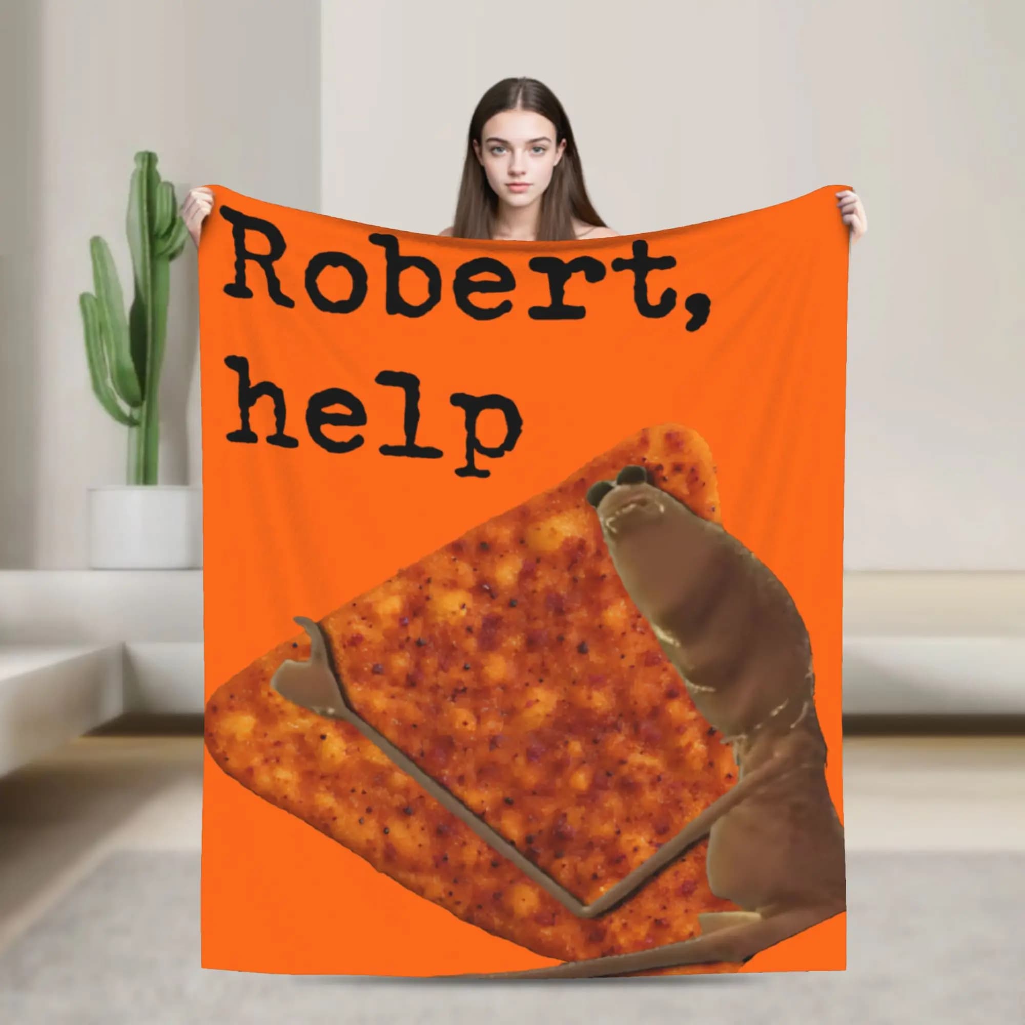 Marcus the Worm Robert Help Spicy Sweet Chili Flannel Blanket Super Warm Throw Blanket for Outdoor Bedspread Sofa Bed Cover