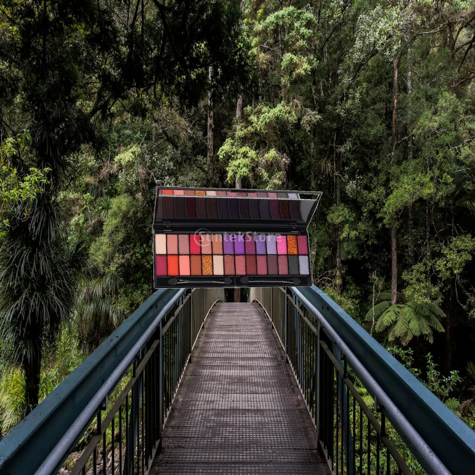 Palette di ombretti arcobaleno da 28 colori, kit cosmetico opaco e brillante altamente pigmentato per il trucco professionale