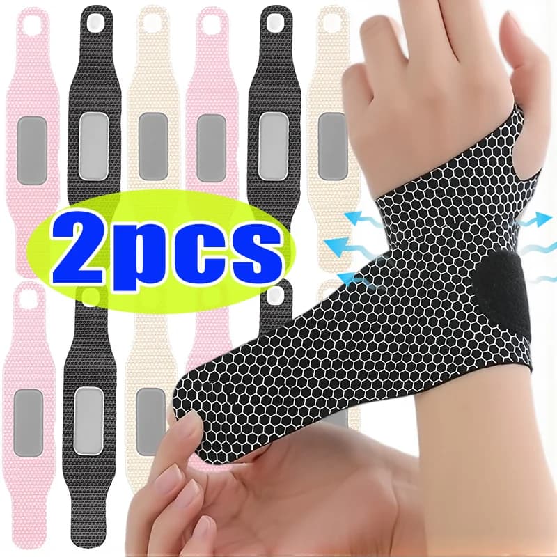2/1 Pezzi Fascia Protettiva per Polso Traspirante e Compressiva, Supporto per Polso Ultra Sottile per Uomo e Donna