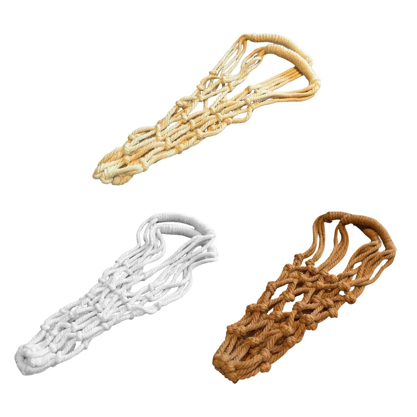 Woven Rope Drink Carrier Macrame Cup Holder Portable Multifunctional Beverage