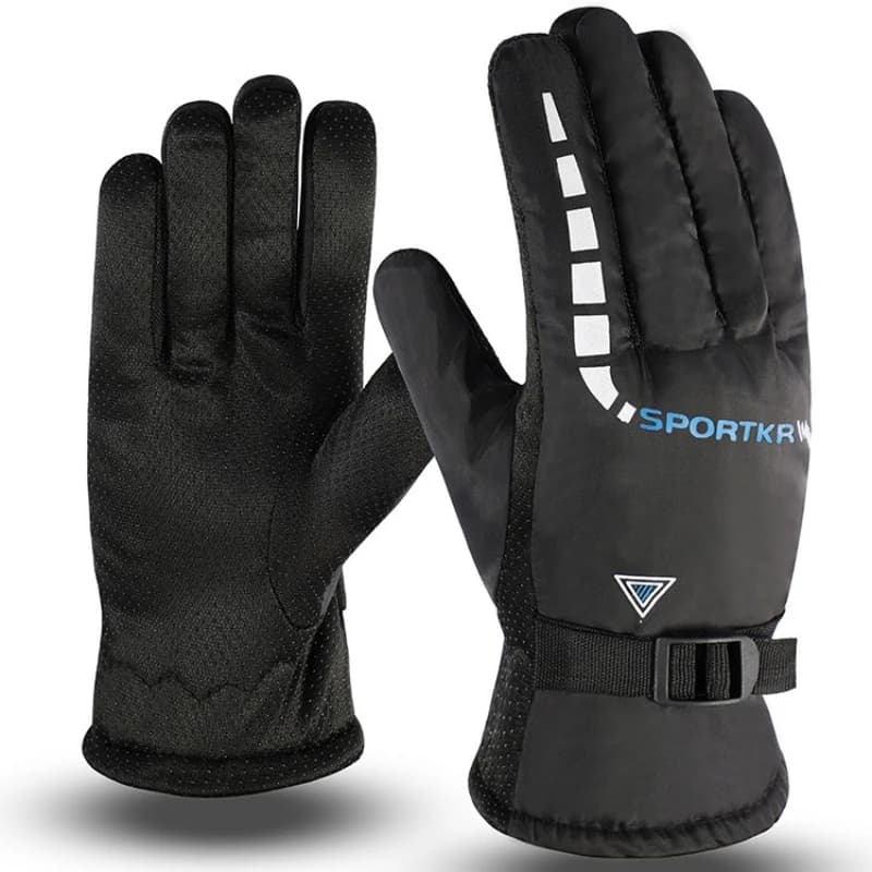 Men winter cycling gloves, thickened thermal, windproof, waterproof, non-slip, for motorcycle, ski, cold outdoor use