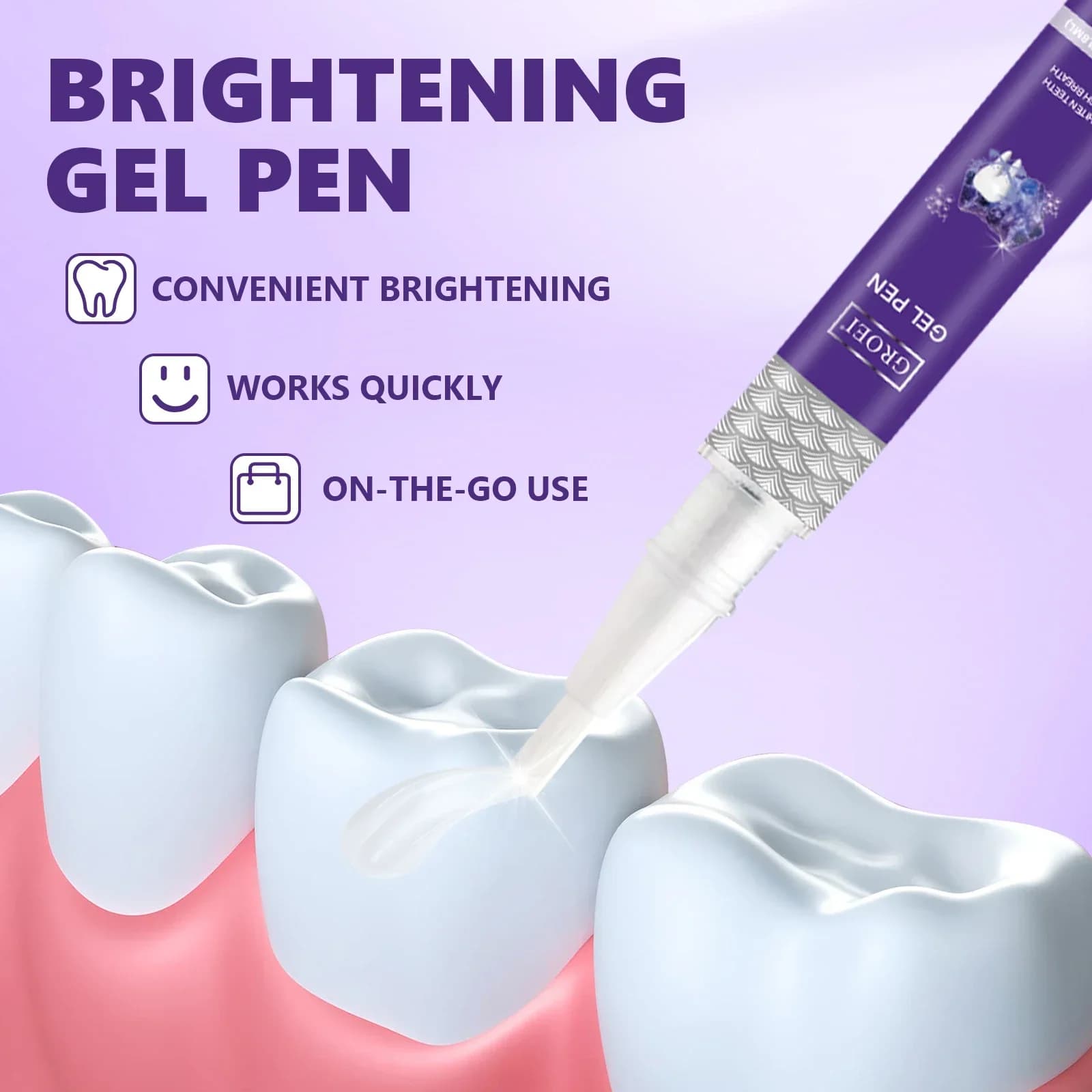 Dental whitening gel pen for deep removal of stains | An easy-to-use oral hygiene tool to restore natural whiteness of teeth