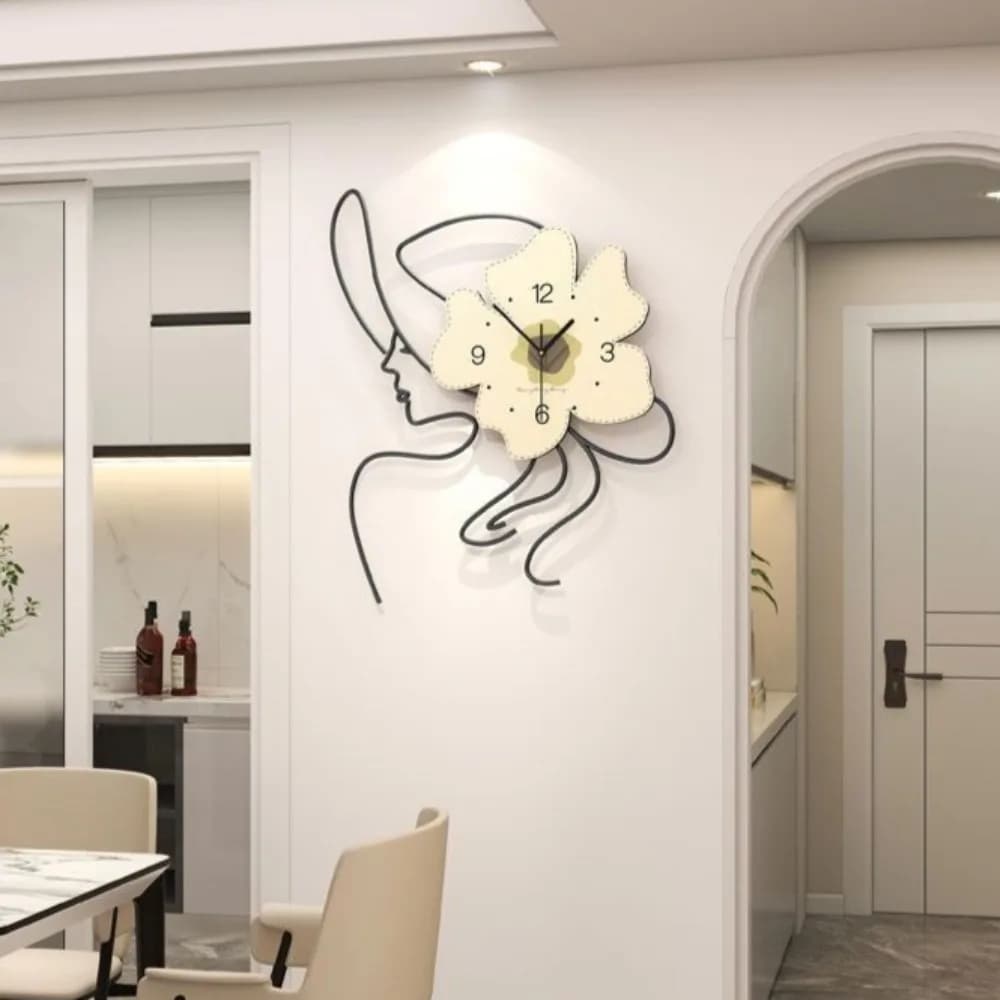 Orologio da parete grande per soggiorno Design creativo Arte Orologi da parete silenziosi Cronometraggio accurato Articoli moderni per la decorazione della casa di lusso