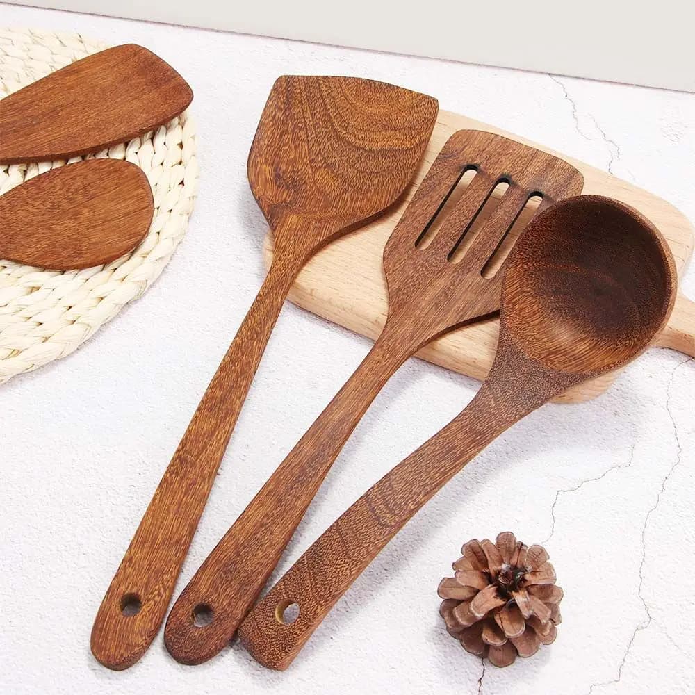 Long Handle Vegetable Nonstick pan Meat Cooking Shovel Mixing Spoon Rice Spatula Soup Scoop Ladle