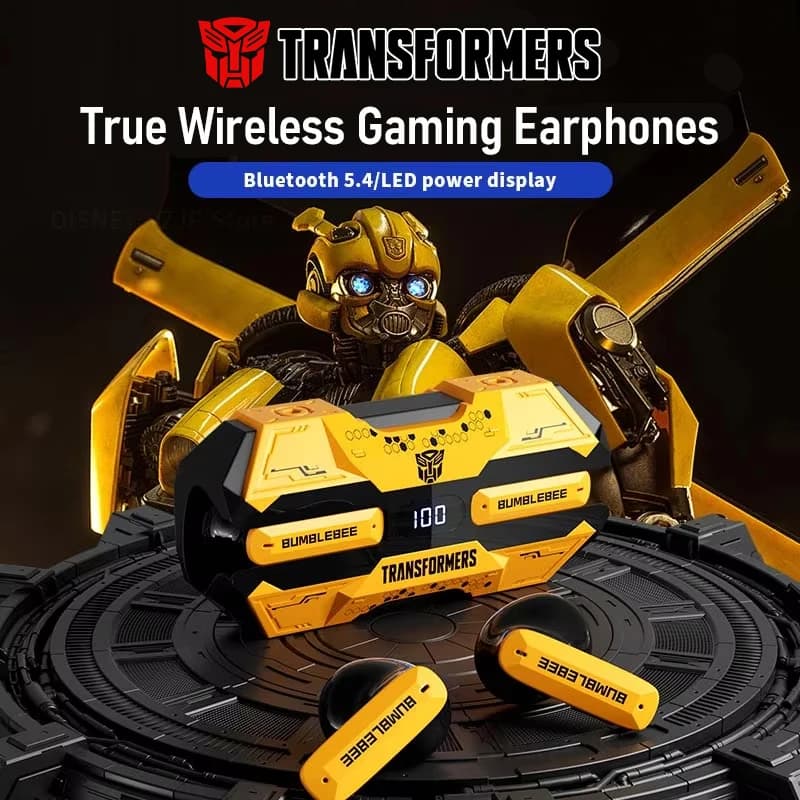 Choice TRANSFORMERS TF-T51 Cuffie da gioco Bluetooth 5.4 Suono stereo Auricolari wireless Display a LED Cuffie traduttore AI