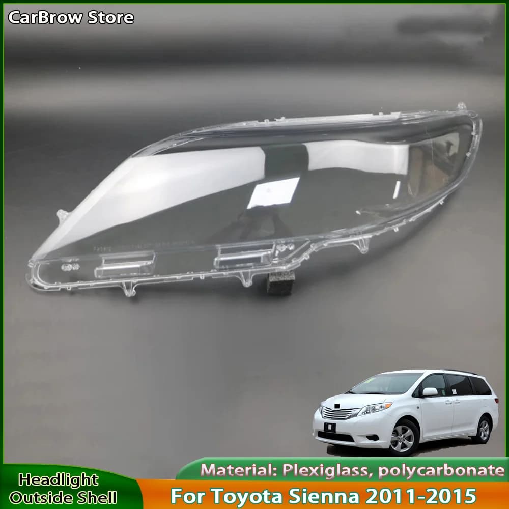 Faro Borsette Lente Plexiglass Per Toyota Sienna 2011 2012 2013 2014 2015 Faro Anteriore Copertura Paralume Trasparente Paralume