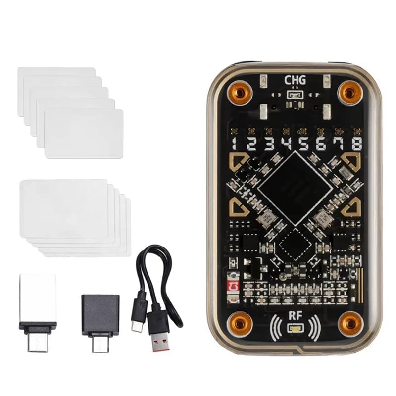 Emulatore di smart card Chameleon Ultra senza contatto Lettore di chip intelligente RFID + 5 carte Xcuid/UID conforme al scrittore di lettura NFC