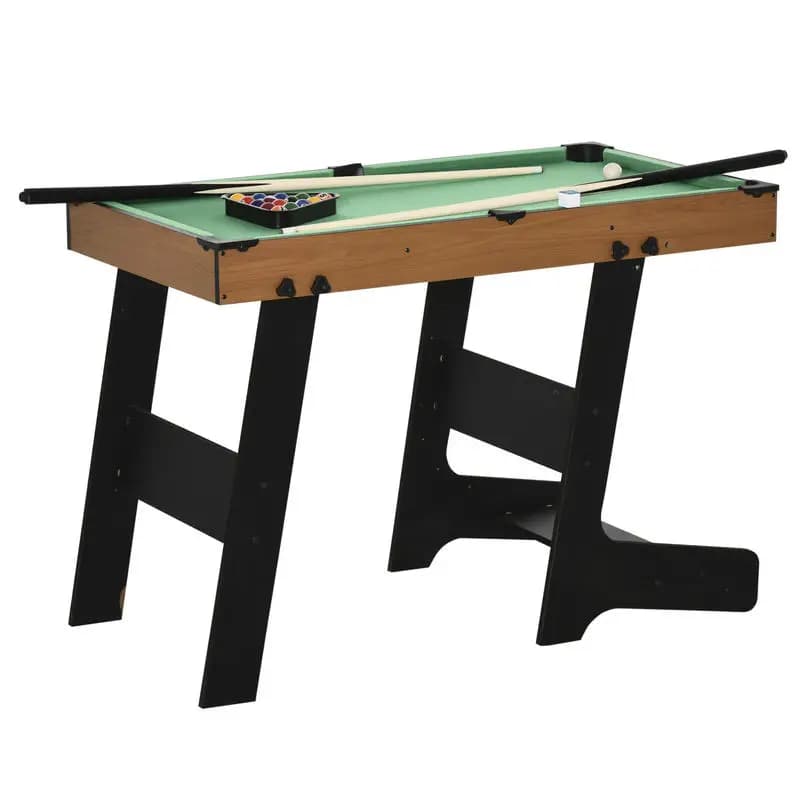 38'' Mini Pool Table Set Tabletop Billiards Game, Fun for Whole Family Game Room Man Cave, with Easy Folding for Storage, with Balls, Cues, Chalk, Brush