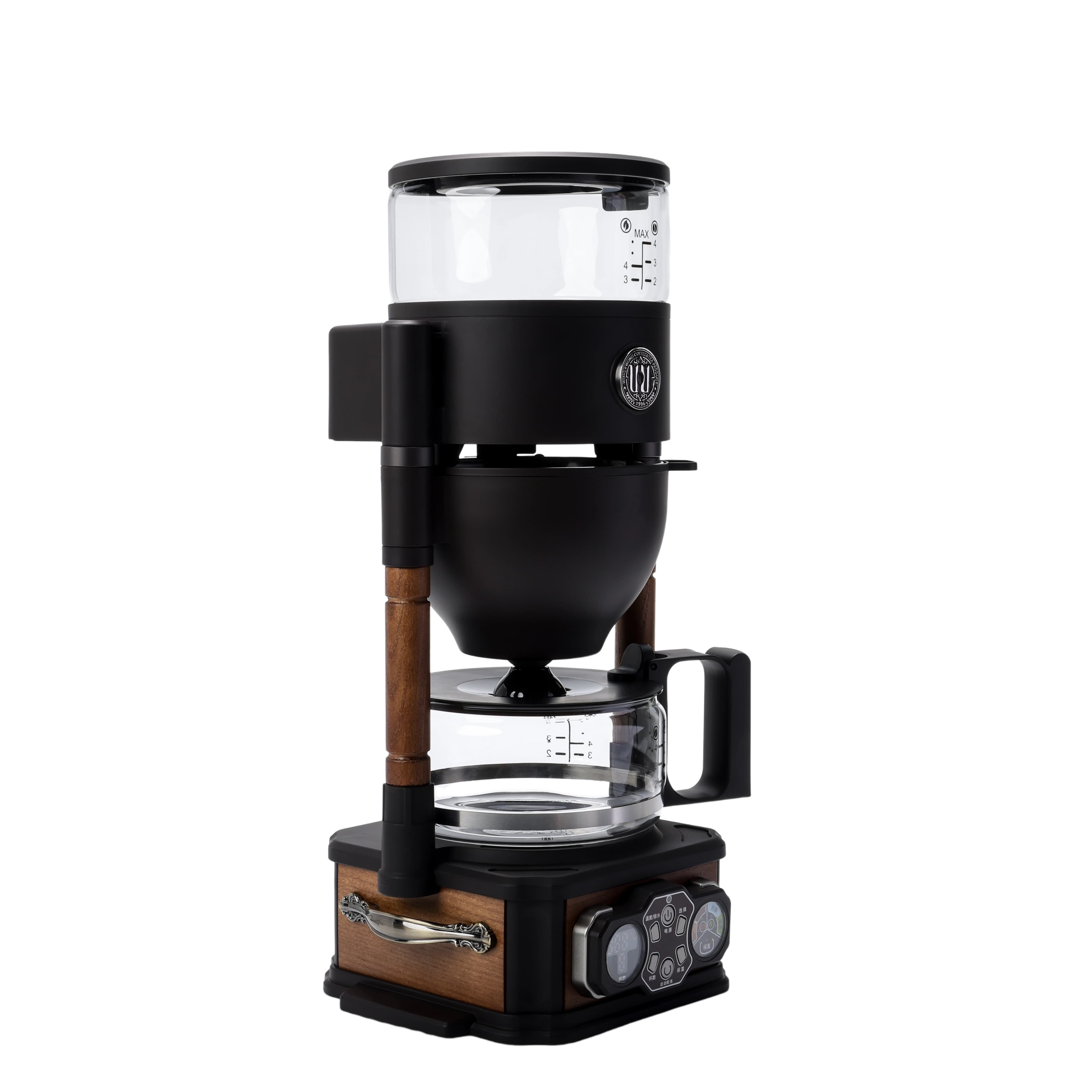 WING KWONG Household Electric Automatic Coffee Machine Drip Brewing Espresso Functions Glass Pot Nylon Housing 1300W Energy
