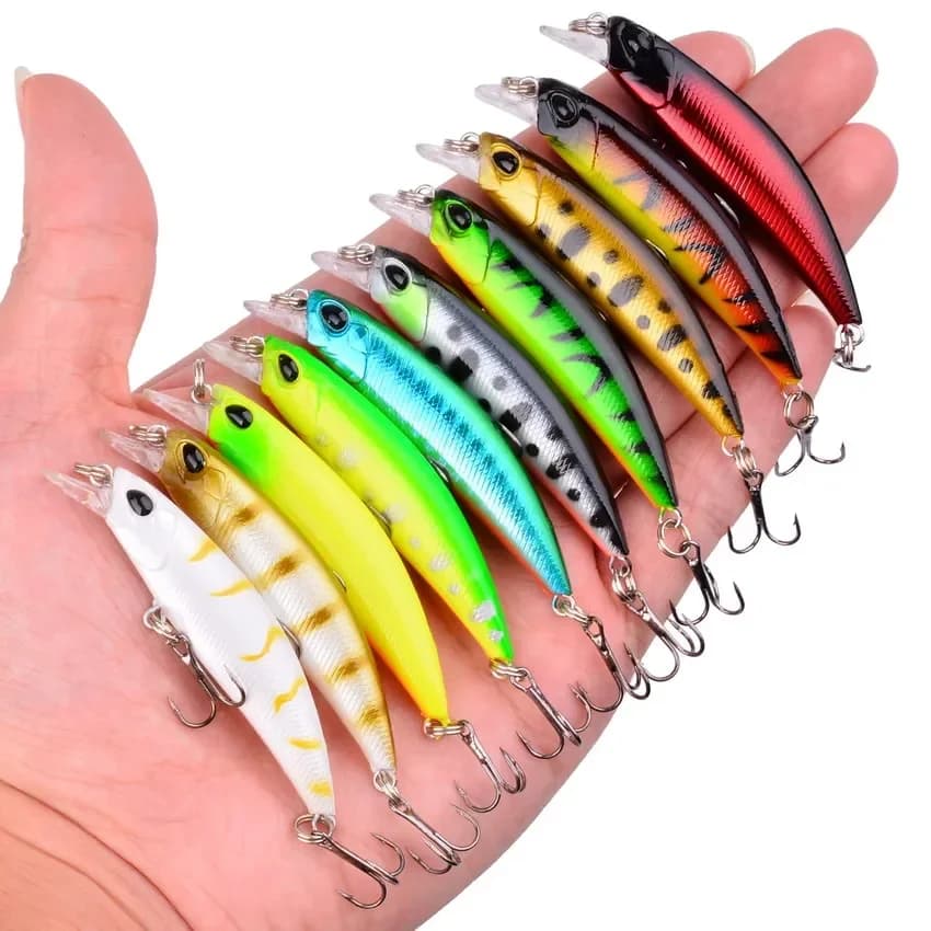 Laser Slow Mixed Minnow Fishing Lure Set Kit Wobbler Crankbait Isca artificiale Hard Bait Carp Mini esche da Pesca Pesca Tackle