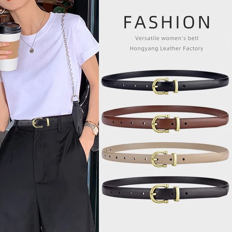 Ladies' belt, women's alloy needle buckle, fashionable and versatile, simple decoration, trendy waist cinching jeans belt