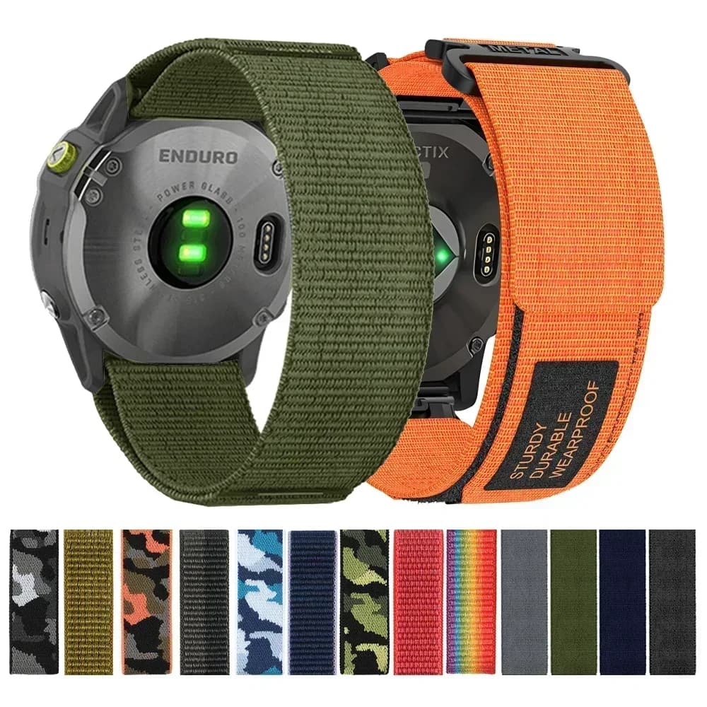 22 26mm cinturino ad anello in Nylon a sgancio rapido per Garmin Fenix 8 E 47mm 8X 51mm 7X 6X/Forerunner 965 955 Band Instinct 2X bracciale Belt