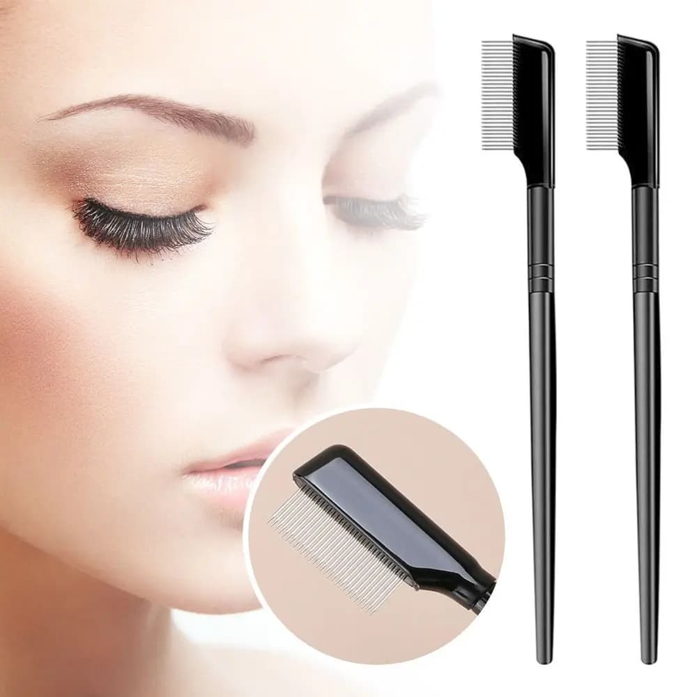 New Eyebrow Sprinkle Brush for Eyelashes with Cover Eyelash Separator Metal Eyelash Sprinkle Brush for Eye Makeup Brush