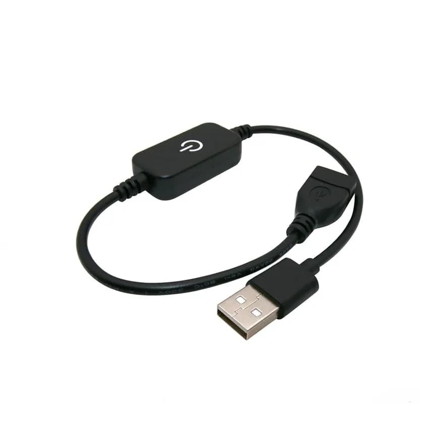 DC 5V USB LED online Touch dimmer Switch 30CM ON Off button extension dimmer cable for single color LED strip