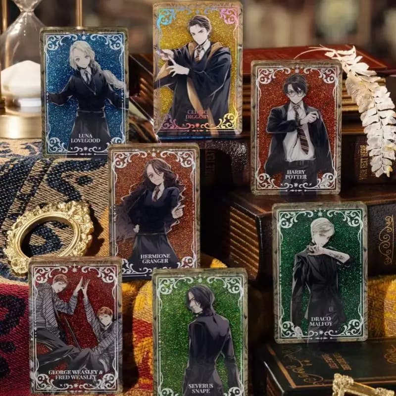 Popmart Gong Harry Potter Ball Series, Serie Mondo Magico, Blind Box in Acrilico con Sabbia Mobile, Targa Natalizia con Sabbia Mobile